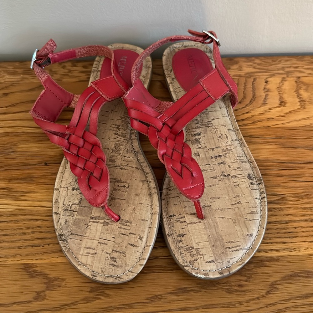 Merona Red Strappy Sandals